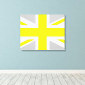 Toile Union Jack gris clair et jaune (Insitu (Plancher de Bois))