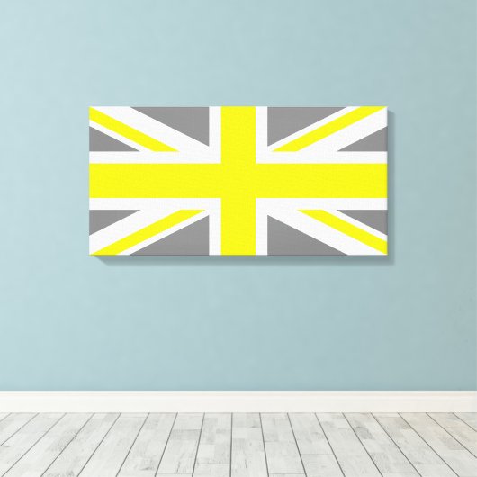 Toile Union Jack gris et jaune (Insitu (Plancher de Bois))