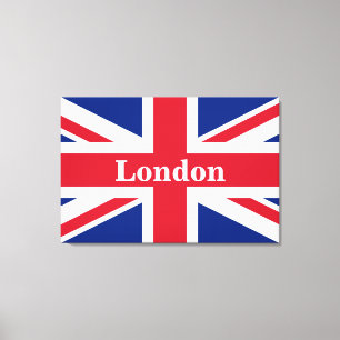 Toile Union Jack Londres ~ Baguette Drapeau Britannique