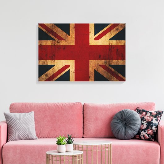 Toile Union Jack vintage (Insitu(Salon))