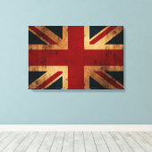 Toile Union Jack vintage (Insitu (Plancher de Bois))
