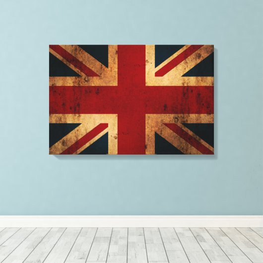 Toile Union Jack vintage (Insitu (Plancher de Bois))