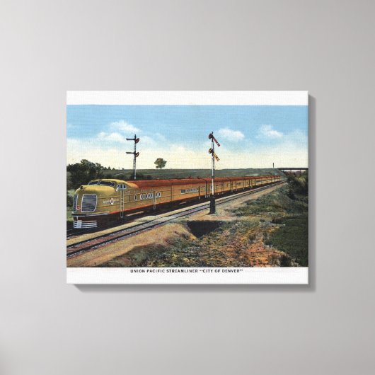 Toile Union Pacific Streamliner "Ville de Denver" (Recto)