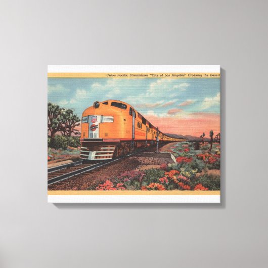 Toile Union Pacific Train, Ville de L.A. (Recto)