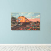 Toile Union Pacific Train, Ville de L.A. (Insitu (Plancher de Bois))