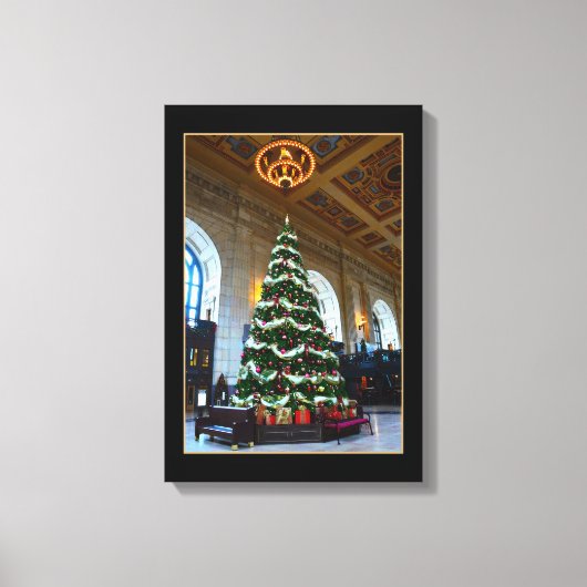 Toile Union Station Christmas Tree, Kansas City (Recto)