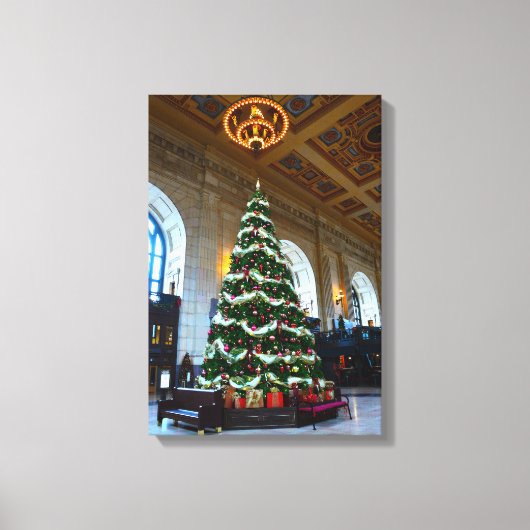 Toile Union Station Christmas Tree, Kansas City (Recto)