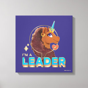Toile Unique à la licorne "I’m a Leader" Design