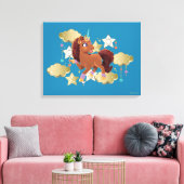 Toile Unique aux étoiles et aux nuages Unicorne (Insitu(Salon))