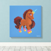 Toile Unique la licorne debout Fière (Insitu (Plancher de Bois))