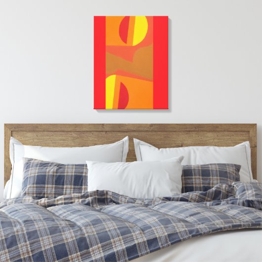Toile Unique Orange Abstract Pattern Art Print (Insitu(Chambre))