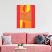 Toile Unique Orange Abstract Pattern Art Print (Insitu(Salon))
