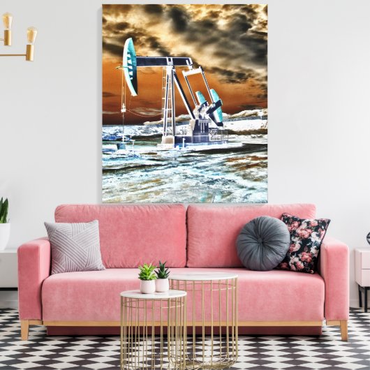 Toile Unité de pompage de puits de couleur vif (Insitu(Salon))