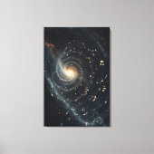 Toile Univers musical abstrait en spirale (Recto)