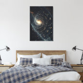 Toile Univers musical abstrait en spirale (Insitu(Chambre))