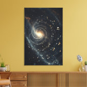 Toile Univers musical abstrait en spirale (Insitu(Salon))