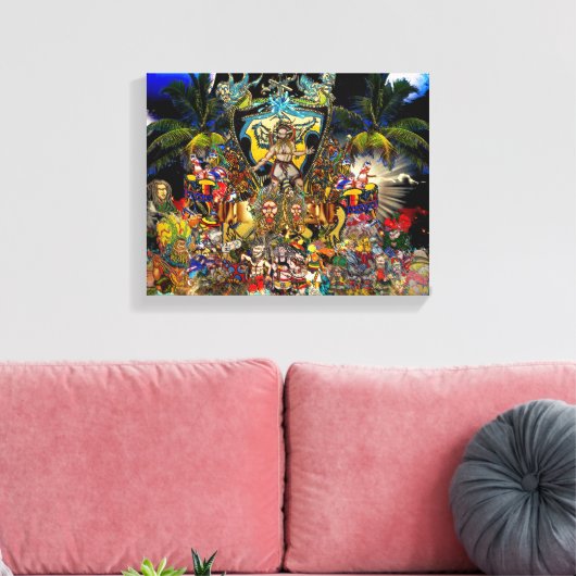 Toile univers reggae (Insitu(Salon))