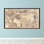 Toile Universalis Cosmographia par M. Waldseemuller 1507 (Insitu (Plancher de Bois))
