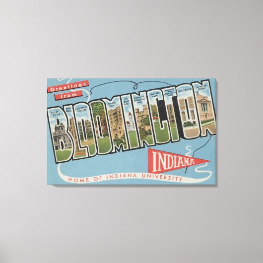 Toile Université de l'Indiana - Scènes de grandes lettre (Recto)