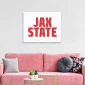 Toile Université d'État de Jacksonville JAX STATE Rouge (Insitu(Salon))