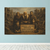 Toile Unshaken. Non déplacé. Sans rupture. — Gaza tous l (Insitu (Plancher de Bois))