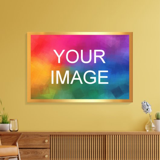 Toile Upload Your Image Photo Logo on Gold Background (Insitu(Salon))