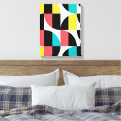 Toile Urbain, tendance, coloré, motif graphique moderne (Insitu(Chambre))