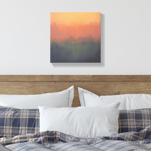 Toile Urban Dreamscape at Sunset - Abstrait Cityscape Ar (Insitu(Chambre))