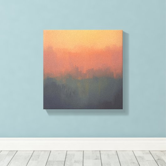 Toile Urban Dreamscape at Sunset - Abstrait Cityscape Ar (Insitu (Plancher de Bois))