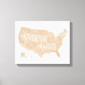 Toile US Map Kids Room Decor (Recto)