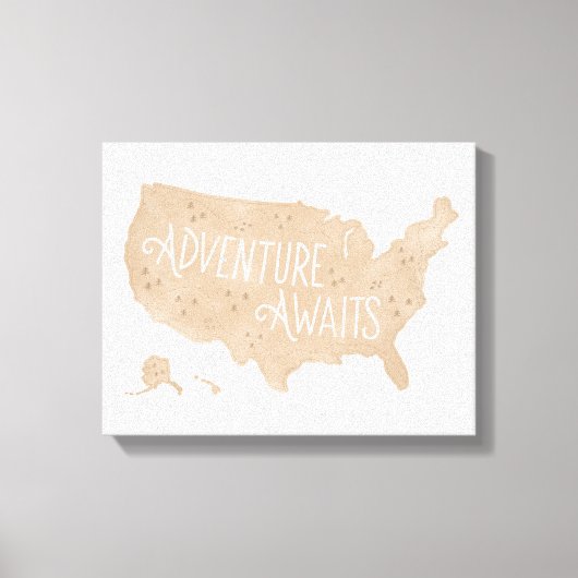 Toile US Map Kids Room Decor (Recto)