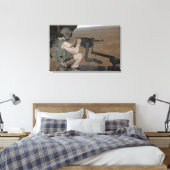 Toile US Marine test feu une mitrailleuse lourde M240 (Insitu(Chambre))