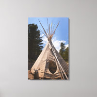 USA, Dakota du Sud, teepee indienne traditionnelle