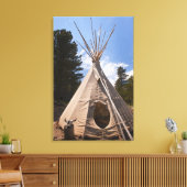 Toile USA, Dakota du Sud, teepee indienne traditionnelle (Insitu(Salon))