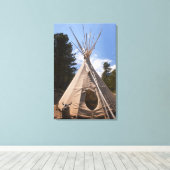 Toile USA, Dakota du Sud, teepee indienne traditionnelle (Insitu (Plancher de Bois))
