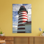 Toile USA, Maine, Lubec. West Quoddy Head LIghthouse (Insitu(Salon))