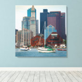 Toile USA, Massachusetts. Skyline Waterfront de Boston (Insitu (Plancher de Bois))
