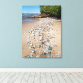 Toile USA, Michigan. Galets Le Long De 20 Km De Plage (Insitu (Plancher de Bois))