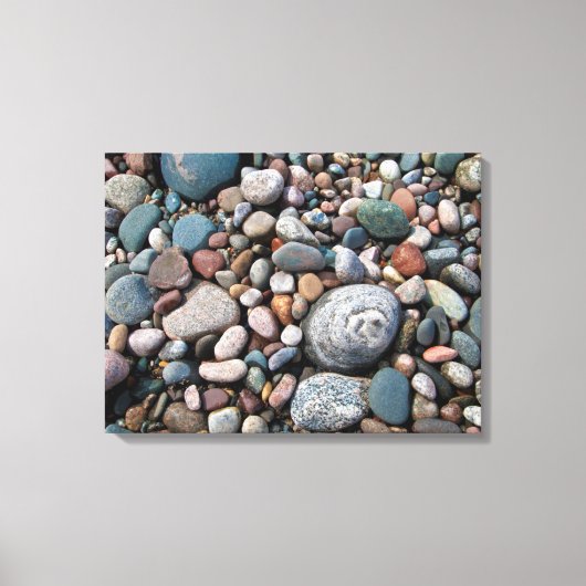 Toile USA, Michigan. Galets Polis Sur La Rive (Recto)