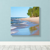 Toile USA, Michigan. Plage De 12 Km (Insitu (Plancher de Bois))