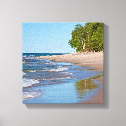 Toile USA, Michigan. Plage De 12 Km (Recto)