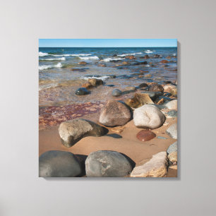 Toile USA, Michigan. Rounded Boulders