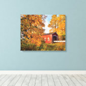 Toile USA, Oregon. Pont Couvert De Shimanek Le Matin (Insitu (Plancher de Bois))