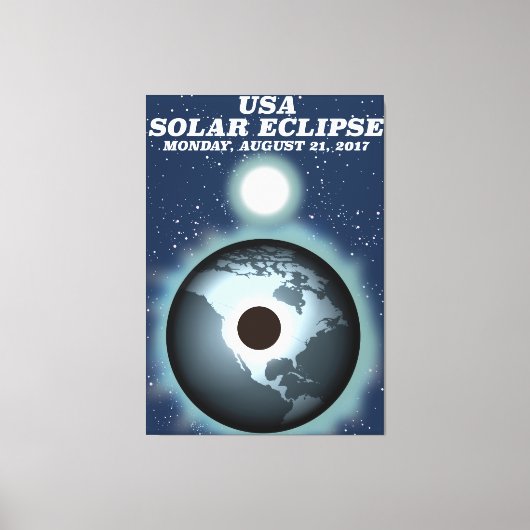 Toile USA Solar Eclipse 2017 poster vintage (Recto)
