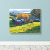 Toile USA, Vermont, Jenne Farm. Les collines verdoyantes (Insitu (Plancher de Bois))