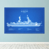 Toile USCG Cutter Hamilton whec-715 - ABD (Insitu (Plancher de Bois))