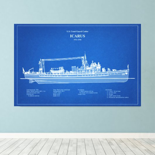 Toile USCG Cutter Icarus wpc-110 - ABD (Insitu (Plancher de Bois))