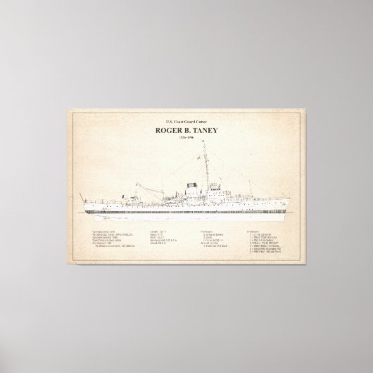 Toile USCG Roger B. Taney whec-37 - SBD (Recto)