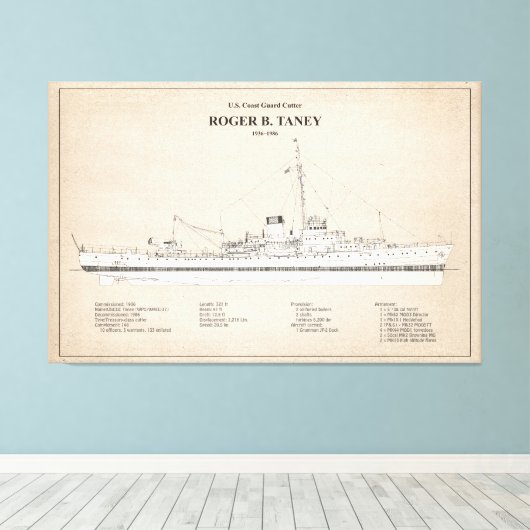 Toile USCG Roger B. Taney whec-37 - SBD (Insitu (Plancher de Bois))