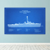 Toile USCG USS Albuquerque PF-7 - ABD (Insitu (Plancher de Bois))